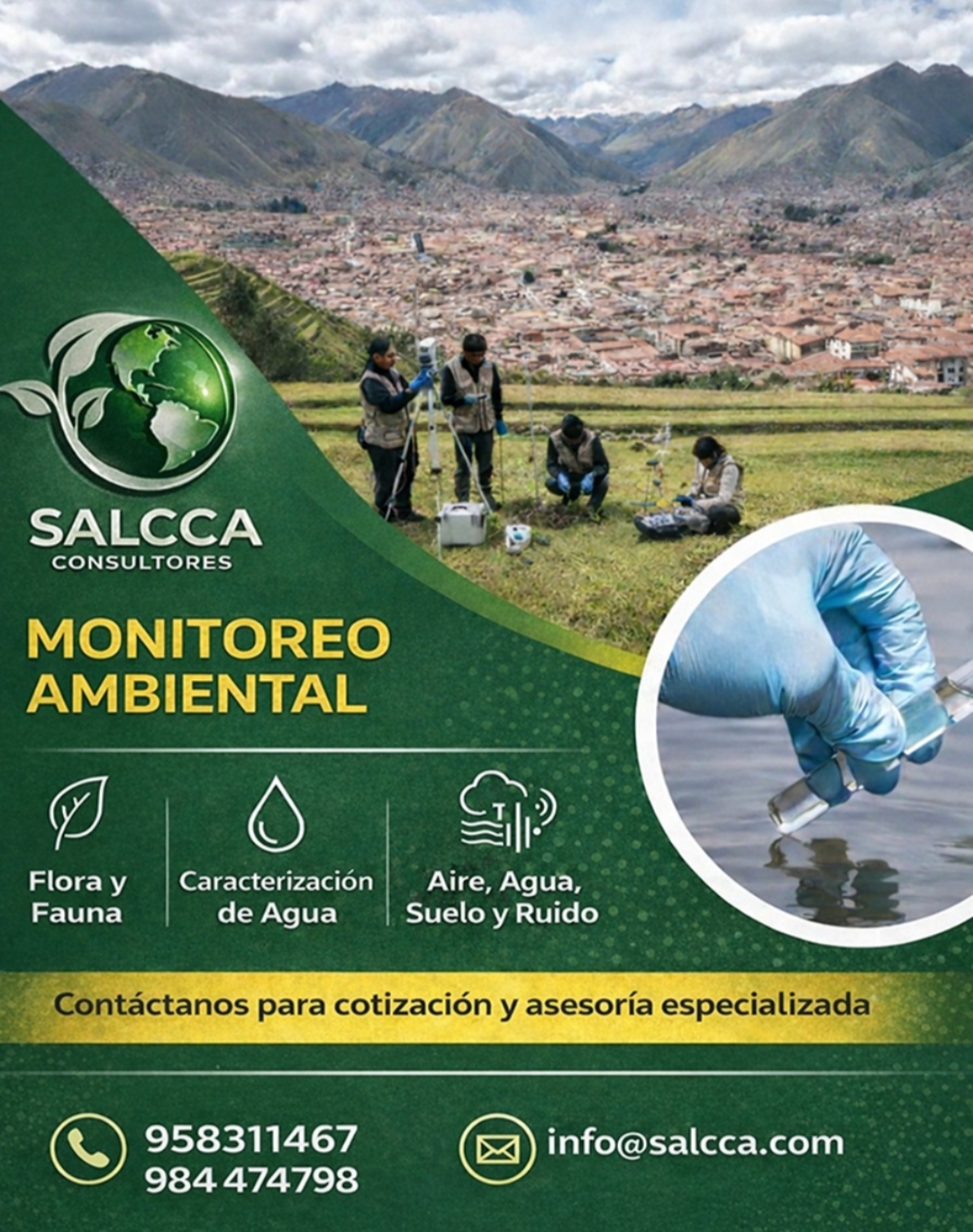 SALCCA — Monitoreo ambiental en campo, valle del Cusco